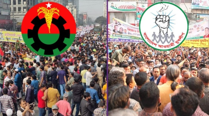 রাজধানীর সাত পয়েন্টে বিএনপির পদযাত্রা, দুই পয়েন্টে থাকবে যুবলীগ