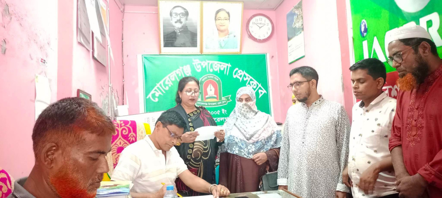 মোরেলগঞ্জে মিথ্যা অভিযোগ  ও অপপ্রচারের বিরুদ্ধে   অধ্যক্ষের সংবাদ সম্মেলন