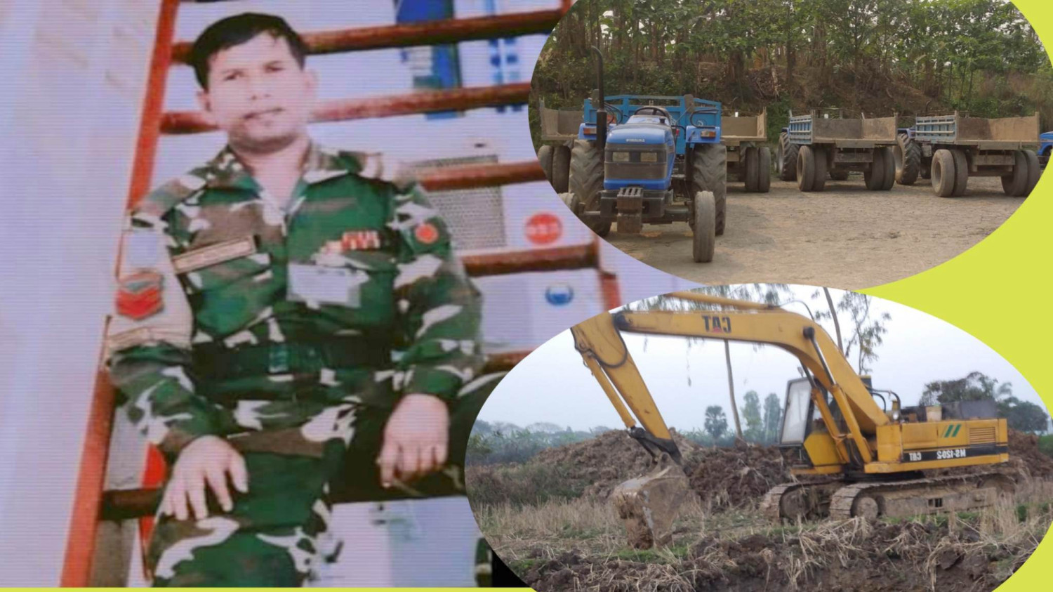 সিংড়ায় মাটি বহনকারী ট্রাক্টরের চাঁপায় অবসরপ্রাপ্ত সেনা সদস্য নিহত